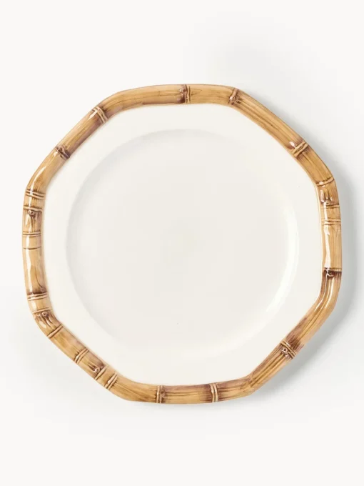 Best Plato llano pintado a mano Bamboo Platos Llanos|Vajillas Completas