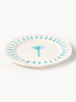 Hot Plato llano pintado a mano The Palms Platos Llanos|Vajillas Completas