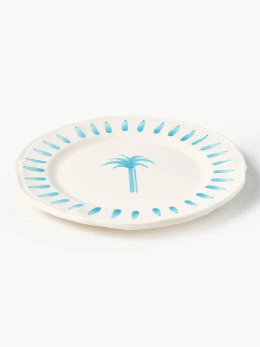 Hot Plato llano pintado a mano The Palms Platos Llanos|Vajillas Completas