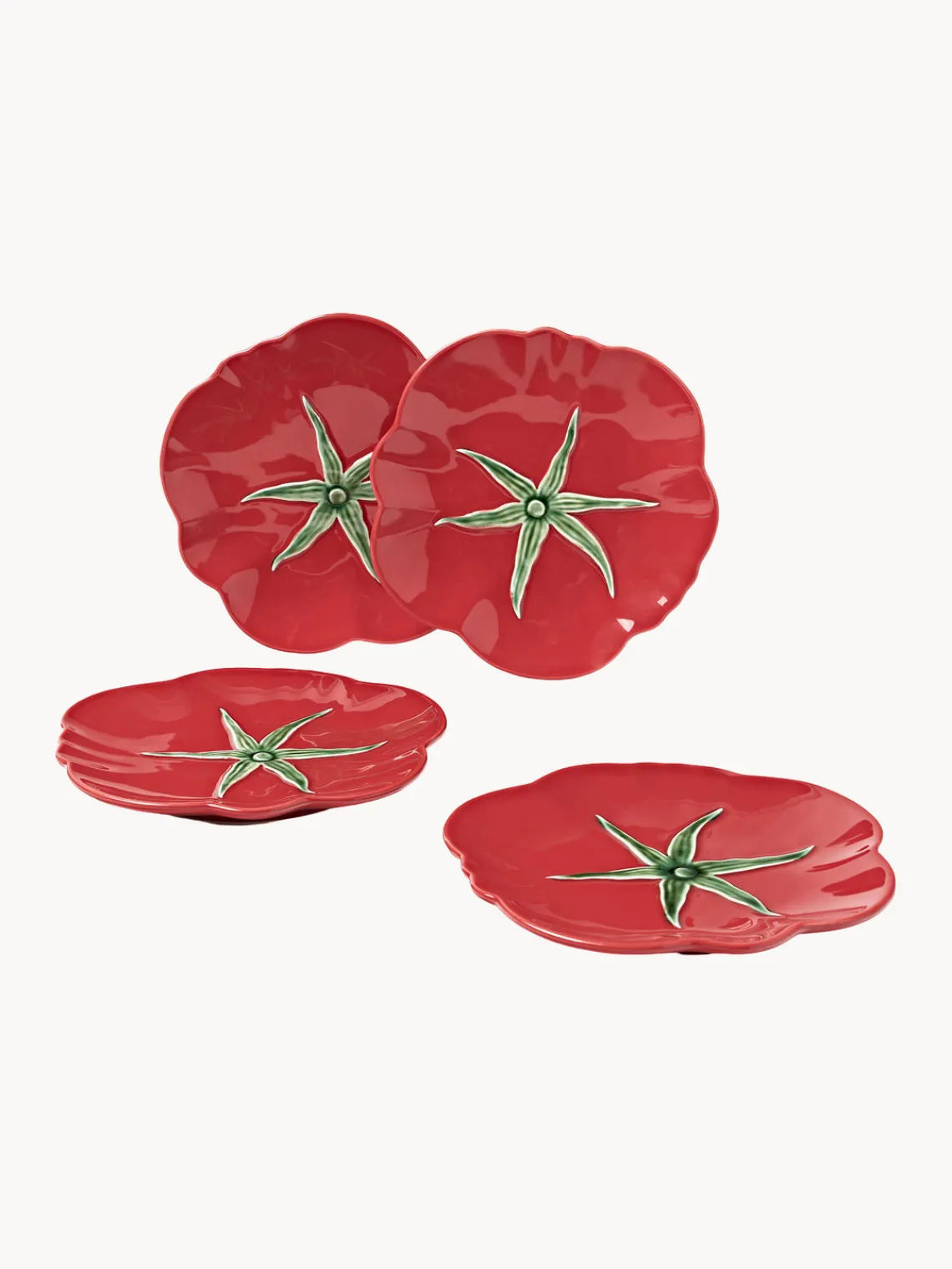Platos Llanos|Vajillas Completas>BORDALLO PINHEIRO Plato llano Tomato, 4 uds.
