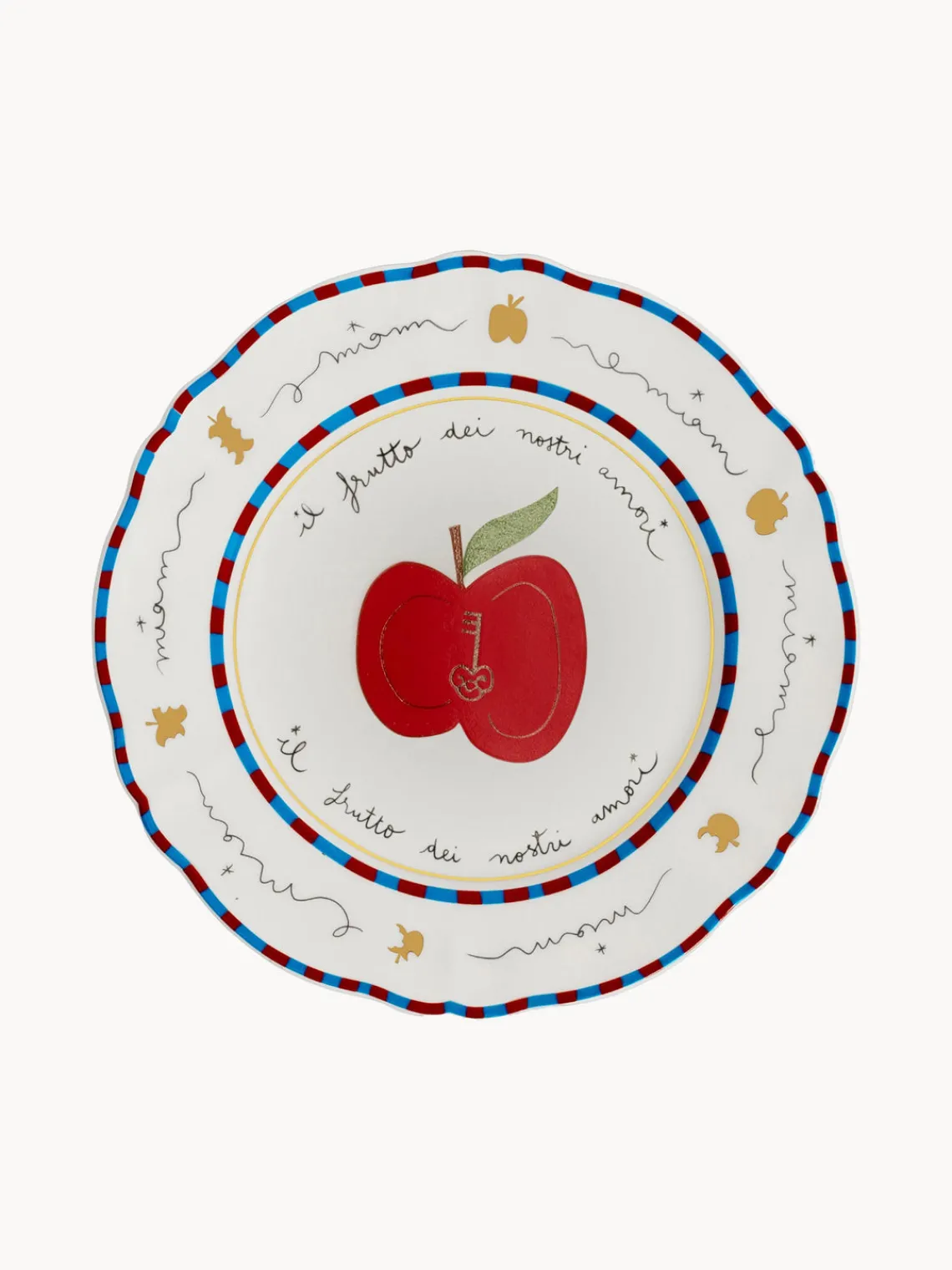 Discount Plato postre artesanal de porcelana Apple Platos De Postre|Vajillas Completas