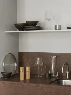 Platos De Postre|Vajillas Completas></noscript>blomus Plato postre artesanal Kumi Marrón oscuro