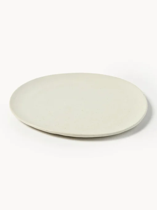 Platos De Postre|Vajillas Completas>Ferm Living Plato postre de cerámica Flow Blanco Off White jaspeado
