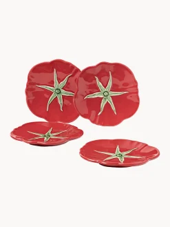 Platos De Postre|Vajillas Completas></noscript>BORDALLO PINHEIRO Plato Tomato, 4 uds.