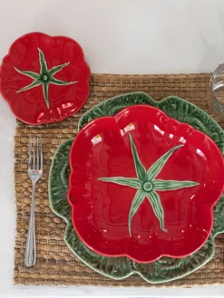 Platos De Postre|Vajillas Completas></noscript>BORDALLO PINHEIRO Plato Tomato, 4 uds.