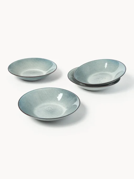 Discount Platos hondos artesanales , 4 uds. Platos Hondos|Vajillas Completas
