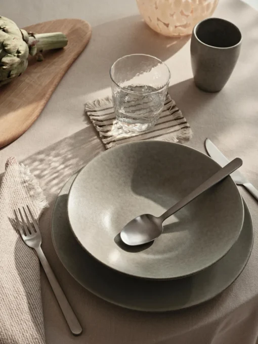 Platos Hondos|Vajillas Completas>Broste Copenhagen Platos hondos artesanales Nordic Marsh, 4 uds. Verde salvia