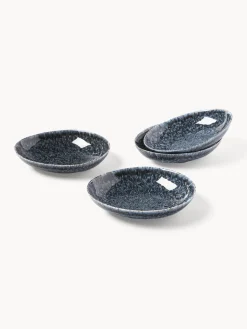 Platos Hondos|Vajillas Completas></noscript>Westwing Collection Platos hondos artesanales en forma orgánica Macey, 4 uds. Tonos grises azulados brillantes