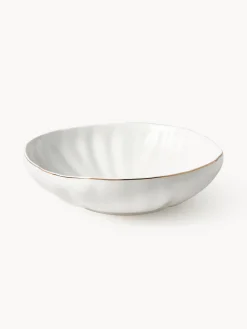 Sale Platos hondos de porcelana con relieves Sali, 2 uds. Platos Hondos|Menaje De Mesa