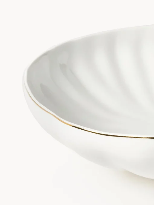Sale Platos hondos de porcelana con relieves Sali, 2 uds. Platos Hondos|Menaje De Mesa