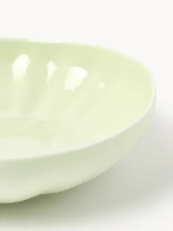 Platos Hondos|Vajillas Completas></noscript>Westwing Collection Platos hondos de porcelana con relieves Sali, 4 uds. Verde claro