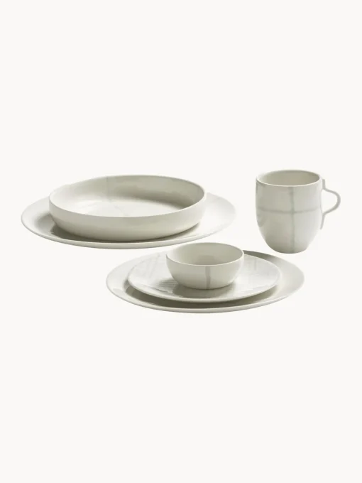 Clearance Platos hondos de porcelana con esmalte reactivo Zuma, 2 uds. Platos Hondos|Vajillas Completas