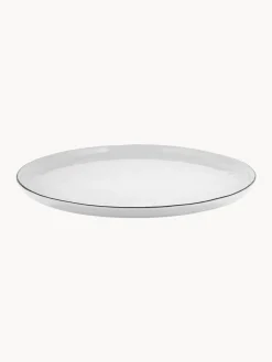 Platos llanos artesanales de porcelana Salt, 4 uds. Vajillas Completas|Menaje De Mesa