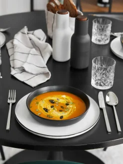 Platos llanos artesanales de porcelana Salt, 4 uds. Vajillas Completas|Menaje De Mesa