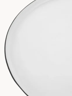 Platos llanos artesanales de porcelana Salt, 4 uds. Vajillas Completas|Menaje De Mesa