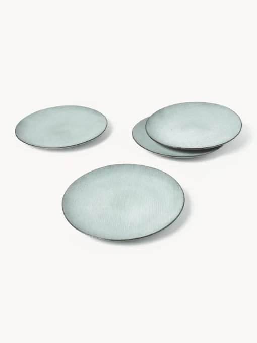 Sale Platos llanos artesanales , 4 uds. Platos Llanos|Vajillas Completas