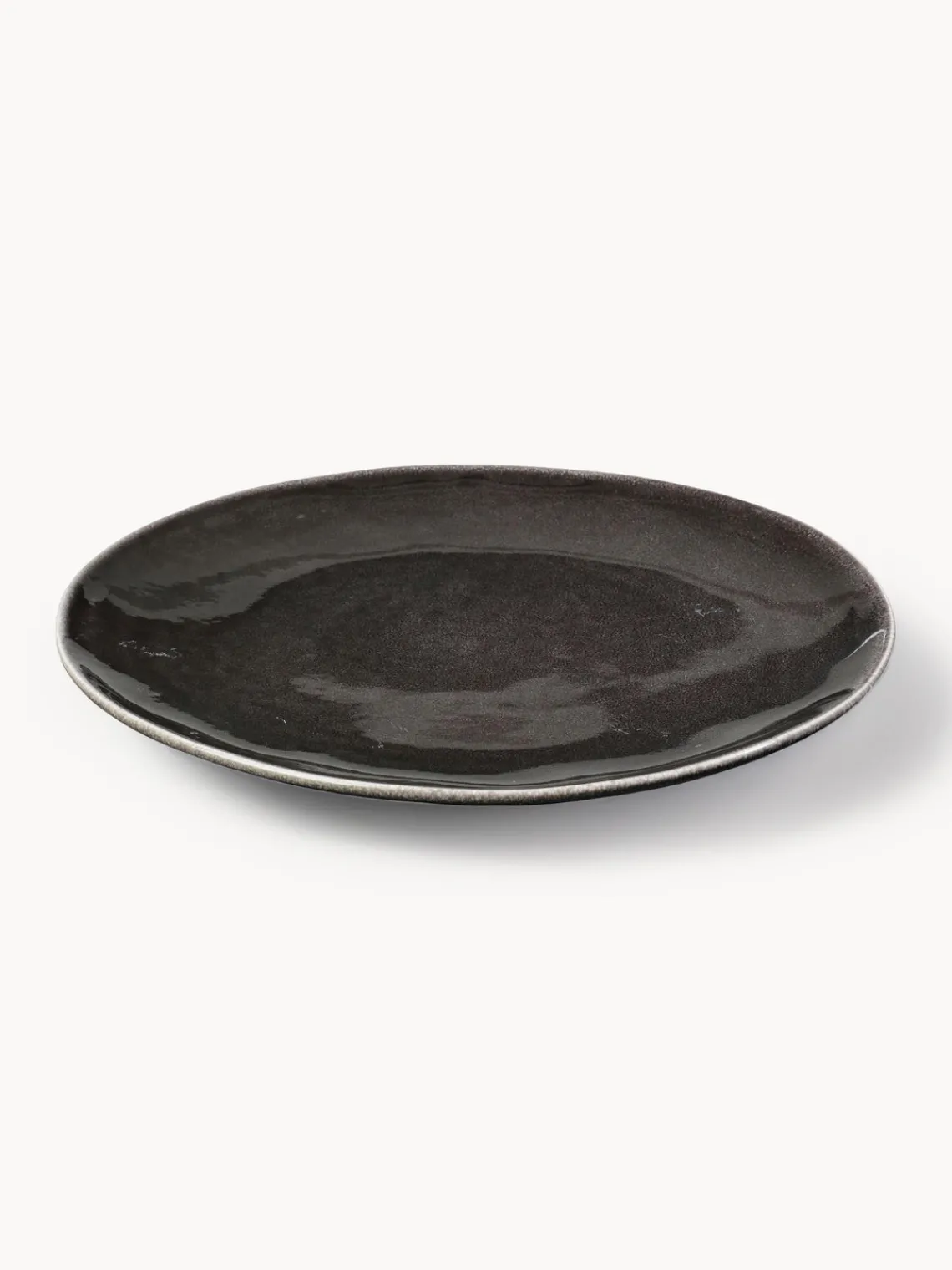 Platos Llanos|Vajillas Completas>Broste Copenhagen Platos llanos artesanales , 4 uds. Nordic Coal