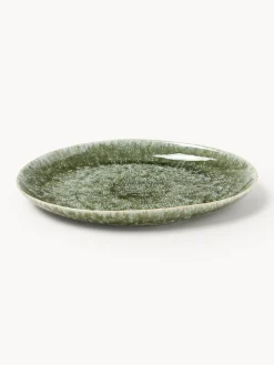 Clearance Platos llanos artesanales de forma orgánica Macey, 4 uds. Platos Llanos|Vajillas Completas