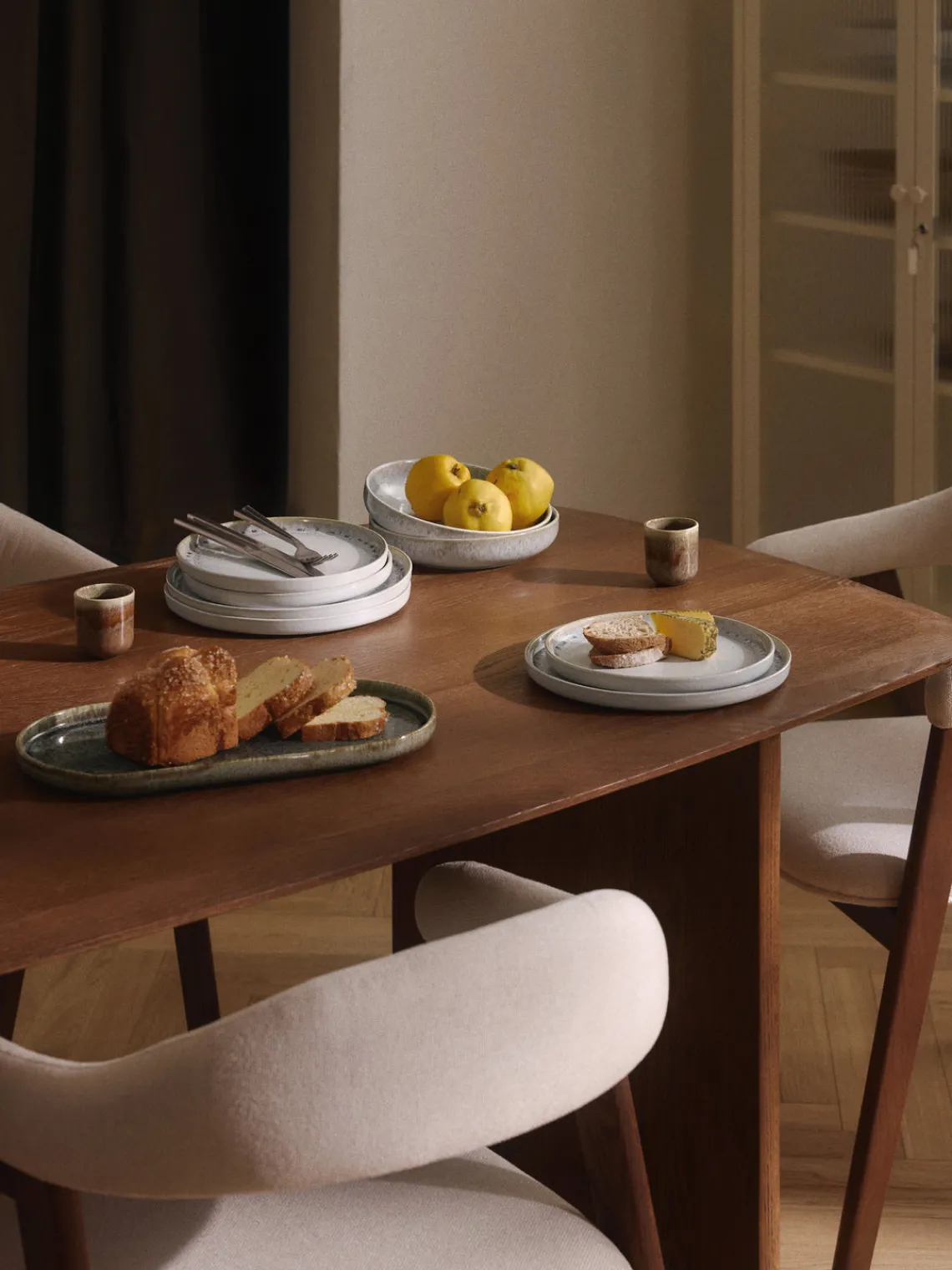 Online Platos llanos artesanales con esmalte reactivo Danza, 4 uds. Platos Llanos|Vajillas Completas