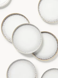 Online Platos llanos artesanales con esmalte reactivo Danza, 4 uds. Platos Llanos|Vajillas Completas