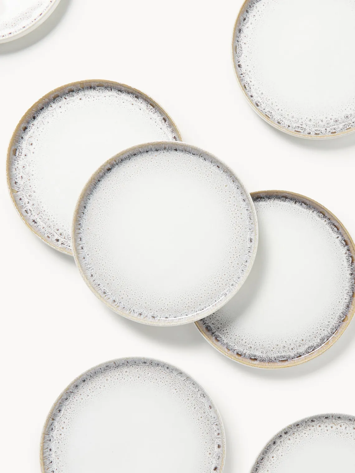 Online Platos llanos artesanales con esmalte reactivo Danza, 4 uds. Platos Llanos|Vajillas Completas