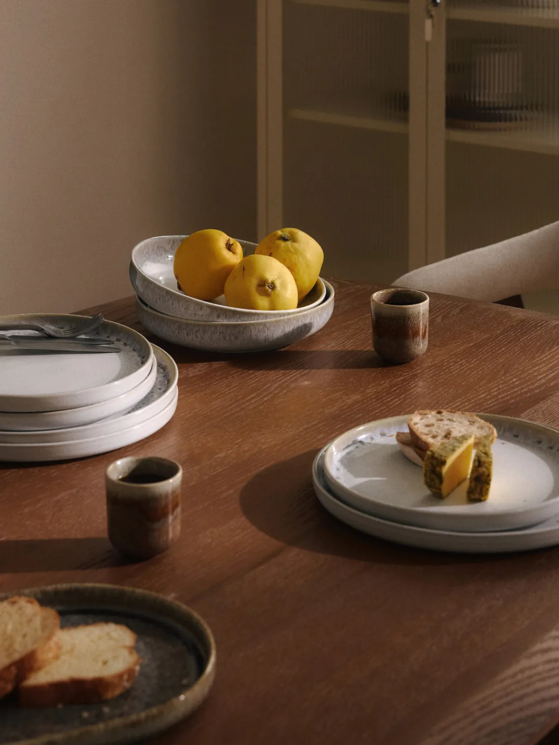 Online Platos llanos artesanales con esmalte reactivo Danza, 4 uds. Platos Llanos|Vajillas Completas