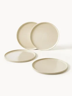Platos Llanos|Vajillas Completas></noscript>Westwing Collection Platos llanos artesanales Lowri, 4 uds.