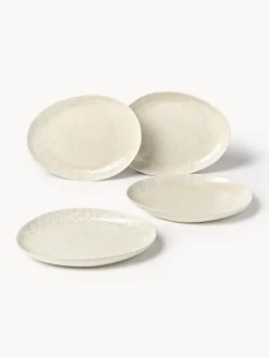 New Platos llanos artesanales de forma orgánica Macey, 4 uds. Platos Llanos|Vajillas Completas