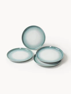 Platos Llanos|Vajillas Completas></noscript>Westwing Collection Platos llanos con esmalte reactivo Havana, 4 uds. Tonos azules
