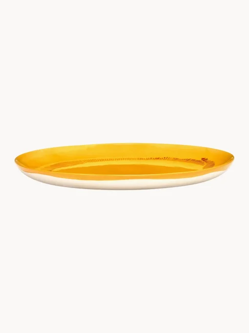 Platos Llanos|Vajillas Completas>SERAX Platos llanos con esmalte reactivo Feast, 2 uds. Amarillo sol, rojo
