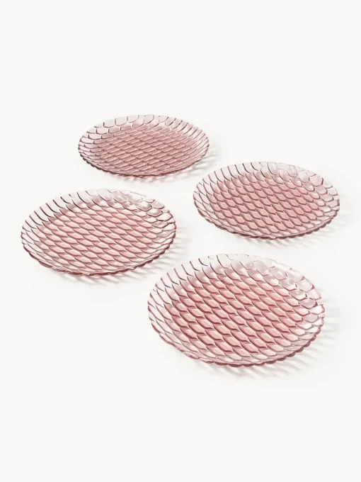 Platos Llanos|Vajillas Completas>Kartell Platos llanos con relieves Jellies, 4 uds. Rosa claro