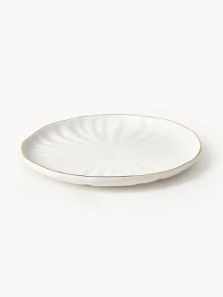 Platos Llanos|Vajillas Completas></noscript>Westwing Collection Platos llanos de porcelana con relieves Sali, 2 uds.