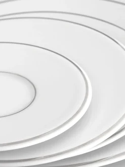 Platos Llanos|Vajillas Completas></noscript>Meissen Platos llanos de porcelana con borde platino pintado a mano Vitruv, 2 uds. Blanco con borde de platino