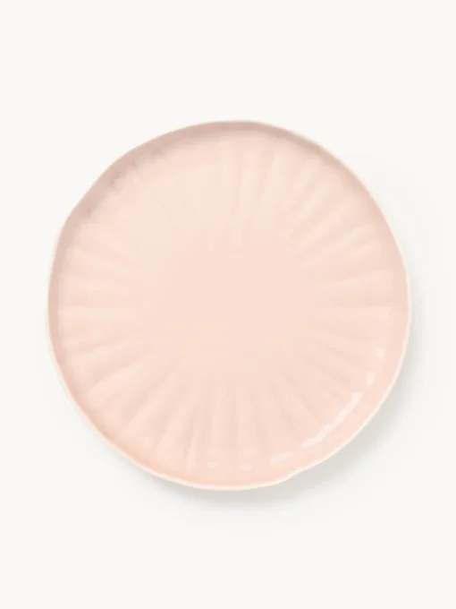 Best Platos llanos de porcelana con relieves Sali, 4 uds. Platos Llanos|Vajillas Completas