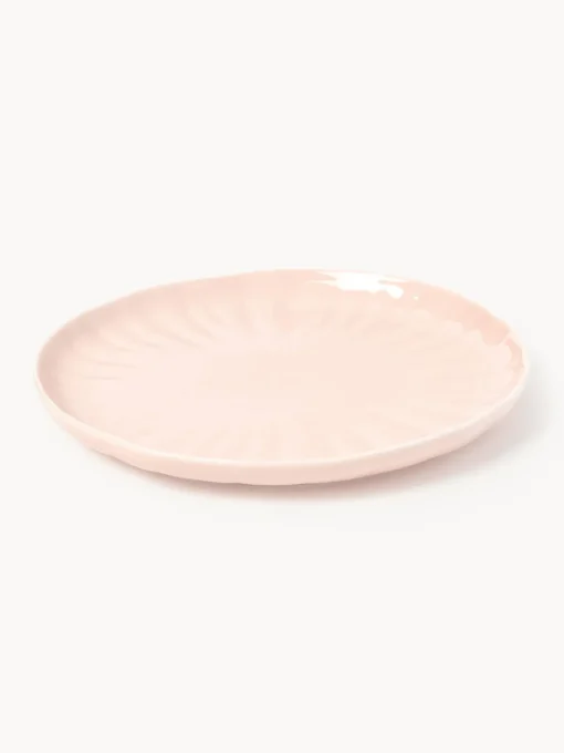 Best Platos llanos de porcelana con relieves Sali, 4 uds. Platos Llanos|Vajillas Completas