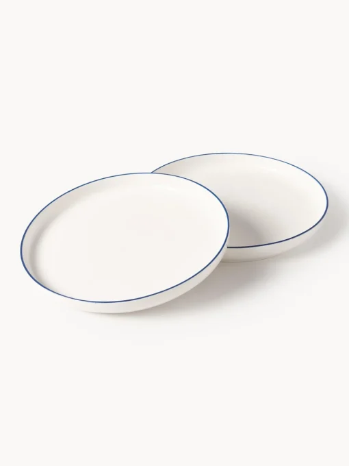 Platos llanos de porcelana Facile, 2 uds. Platos Llanos|Vajillas Completas