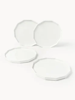 Platos llanos de porcelana Angoli, 4 uds. Platos Llanos|Vajillas Completas