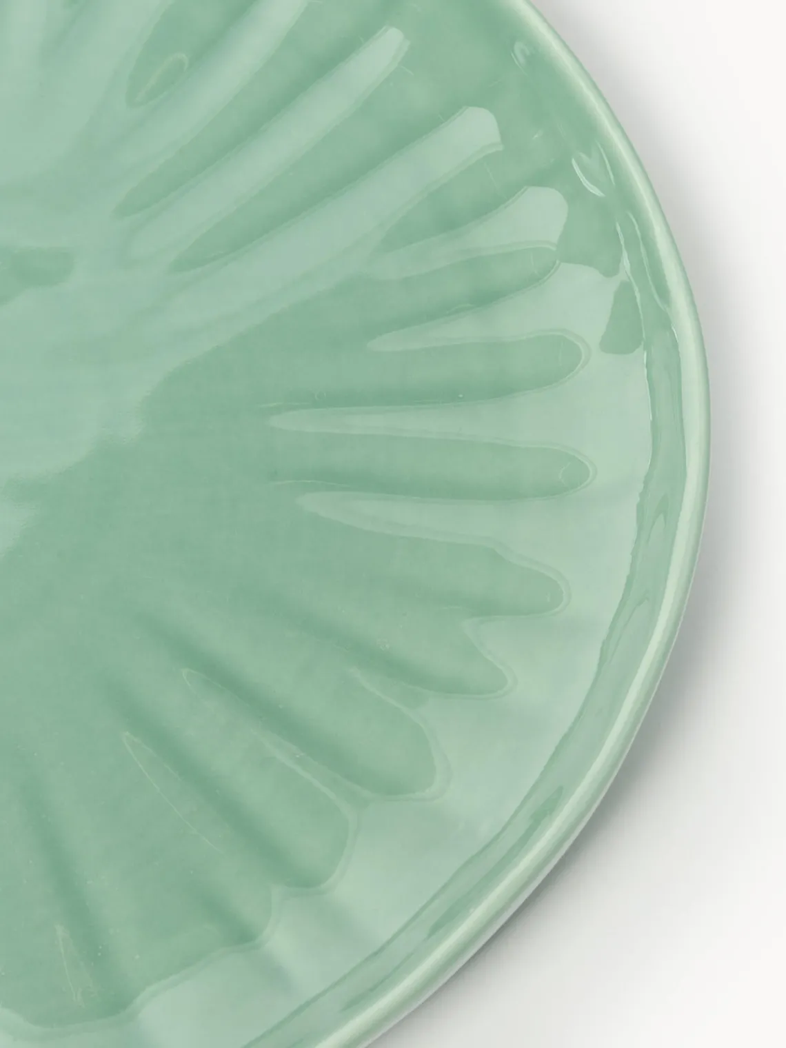 Outlet Platos llanos de porcelana con relieves Sali, 4 uds. Platos Llanos|Vajillas Completas