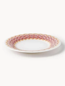 Platos De Postre|Vajillas Completas></noscript>Missoni Platos pequeños de porcelana Fine Bone China Jarris, 6 uds. Blanco, lila, multicolor