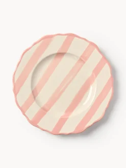 Platos De Postre|Vajillas Completas>Westwing Collection Platos postre artesanales Donald, 4 uds. Blanco Off White, melocotón