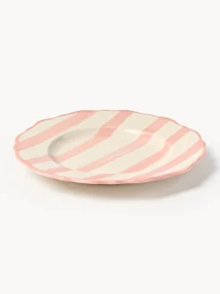 Platos De Postre|Vajillas Completas>Westwing Collection Platos postre artesanales Donald, 4 uds. Blanco Off White, melocotón