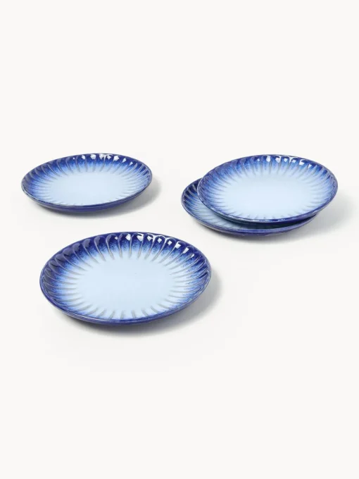 Outlet Platos postre artesanales con esmalte reactivo Vinci, 4 uds. Platos De Postre|Vajillas Completas