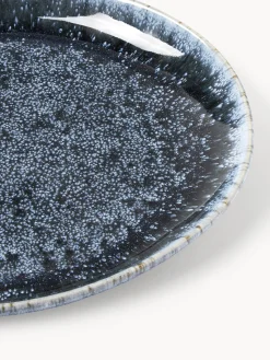 Platos De Postre|Vajillas Completas></noscript>Westwing Collection Platos postre artesanales en forma orgánica Macey, 4 uds Tonos grises azulados brillantes
