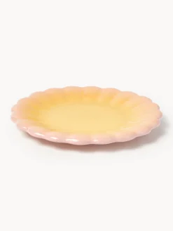 Platos De Postre|Vajillas Completas>Westwing Collection Platos postre artesanales Marguerite, 4 uds. Rosa claro, amarillo claro