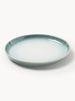 Platos De Postre|Vajillas Completas></noscript>Westwing Collection Platos postre con esmalte reactivo Havana, 4 uds. Tonos azules