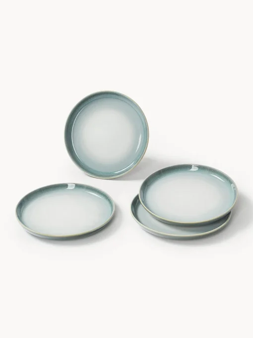 Platos De Postre|Vajillas Completas>Westwing Collection Platos postre con esmalte reactivo Havana, 4 uds. Tonos azules