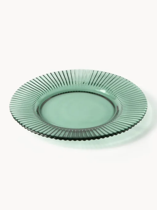 Platos De Postre|Vajillas Completas>Westwing Collection Platos postre con relieves Effie, 4 uds. Verde menta