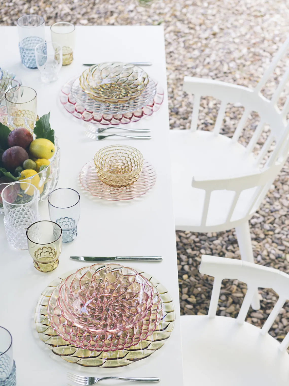 Platos De Postre|Vajillas Completas>Kartell Platos postre con relieve Jellies, 4 uds. Rosa claro