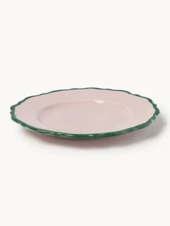 Platos De Postre|Vajillas Completas>Westwing Collection Platos postre Crumble, 4 uds. Lavanda con borde verde oscuro