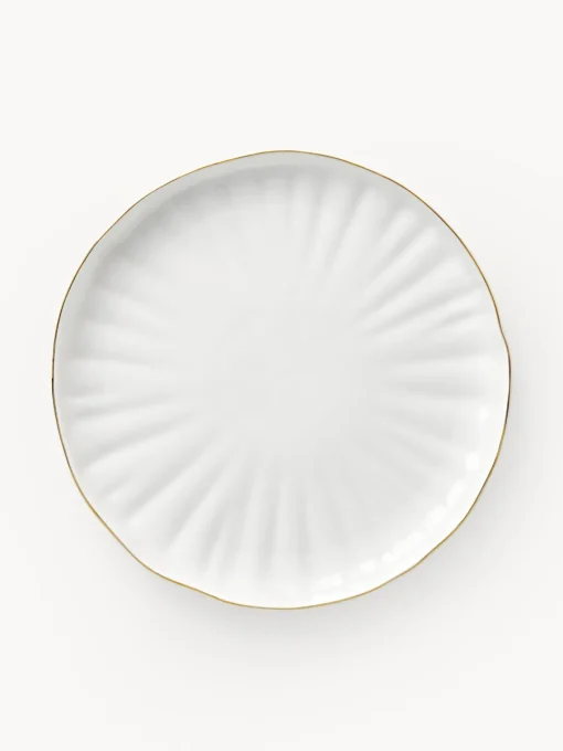 Platos De Postre|Vajillas Completas>Westwing Collection Platos postre de porcelana con relieves Sali, 2 uds.